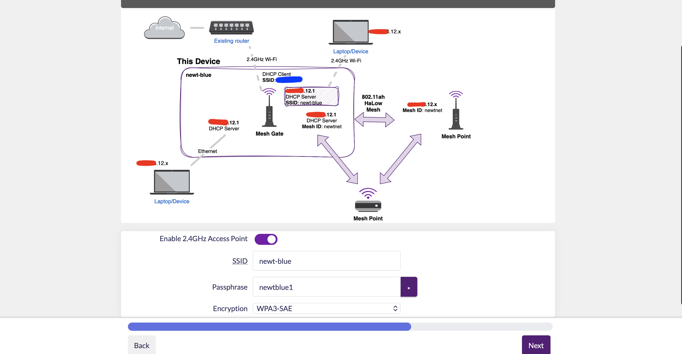 enable 2.4 GHz access point