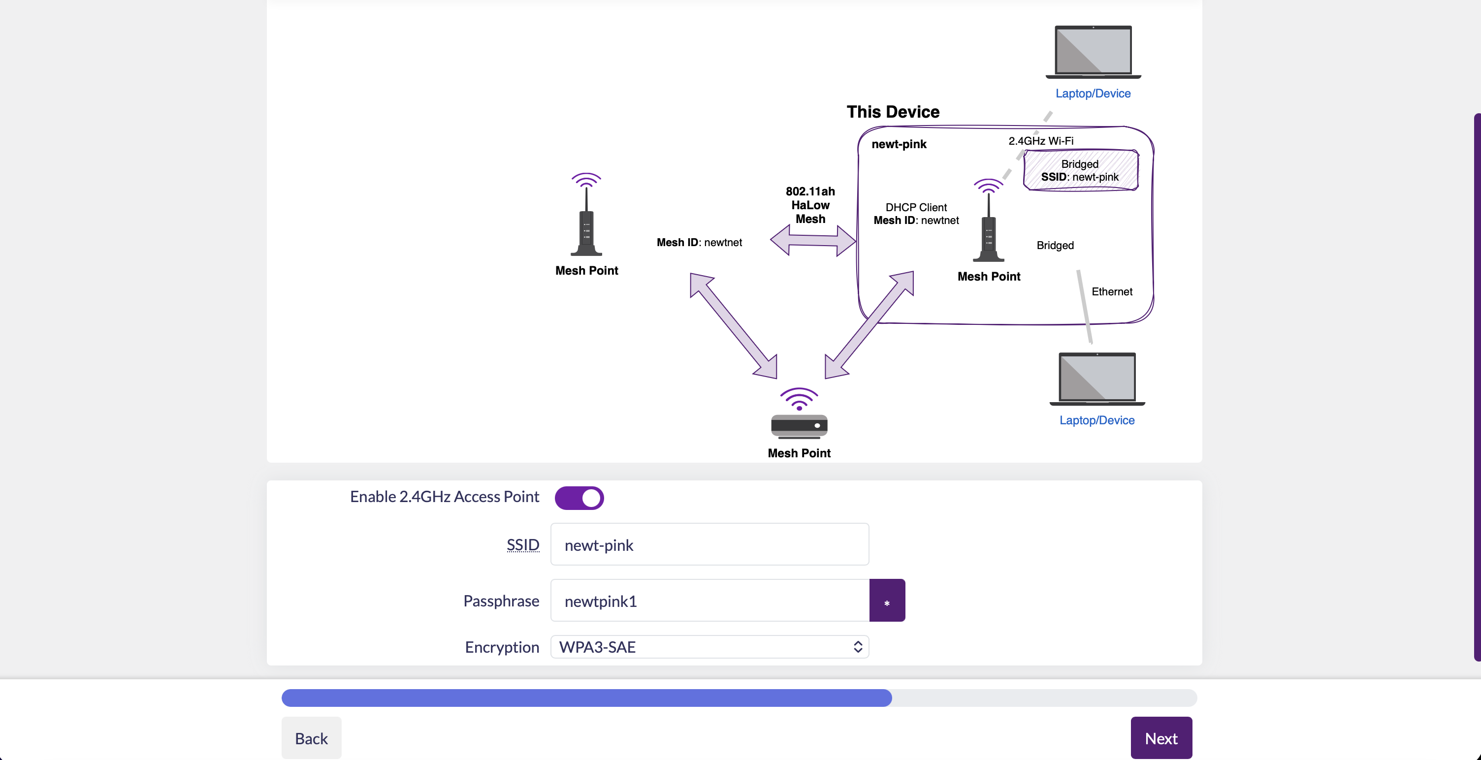 enable 2.4 GHz access point