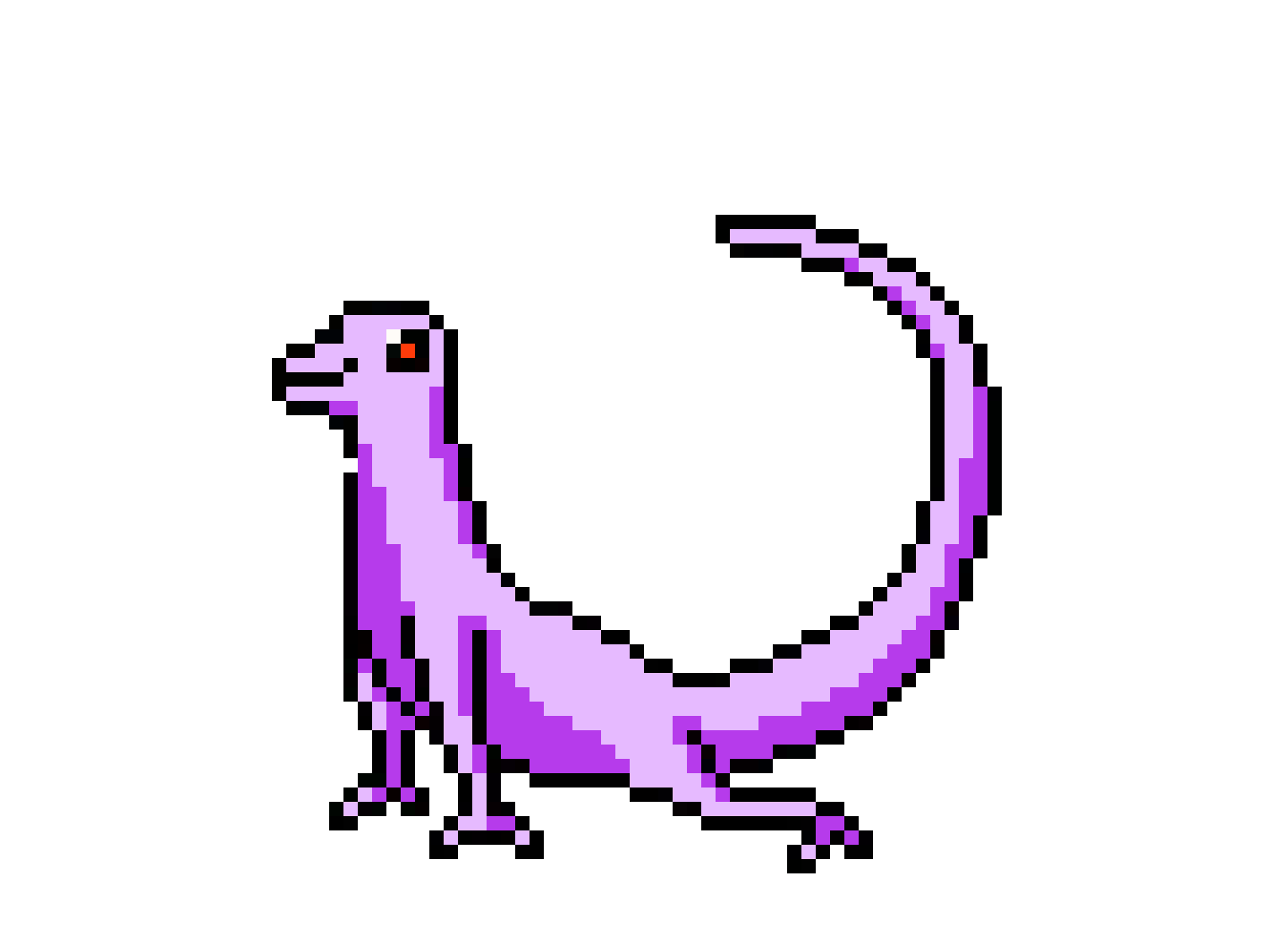 a derpy purple lizard breathing fire